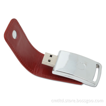 Leather Flash Disk, Promotion Leather USB, Embossed Leather USB (LE010)